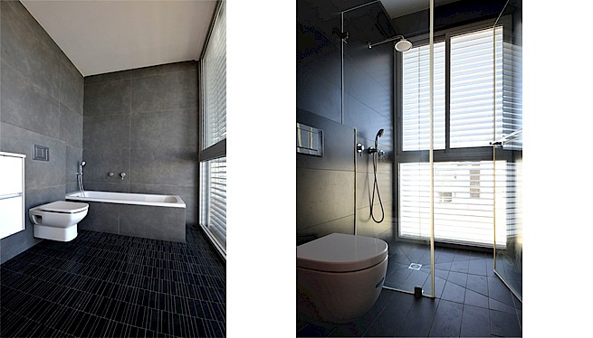 1.1+1.2 ':מ. גיא אדריכלים | תכנון בתים פרטיים | שני בתים בהרצליה ב